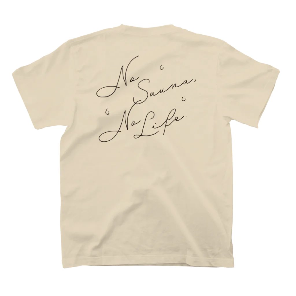 まるいねこのNo Sauna, No Life. スタンダードTシャツの裏面