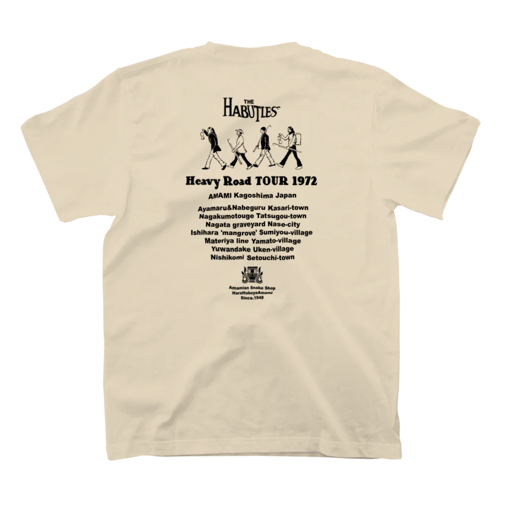 原ハブ屋【SUZURI店】のTHE HABUTLES（T-GO） Regular Fit T-Shirtの裏面