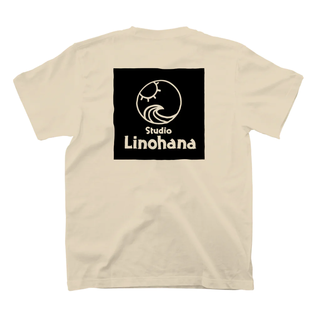 Studio LinohanaのLinohanaミニロゴ×ブラックロゴ スタンダードTシャツの裏面