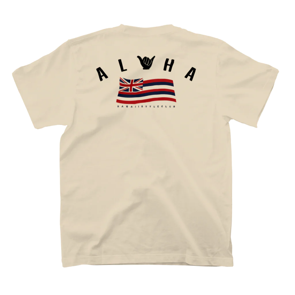 ハワイスタイルクラブの〔Back Print〕Aloha Flag スタンダードTシャツの裏面