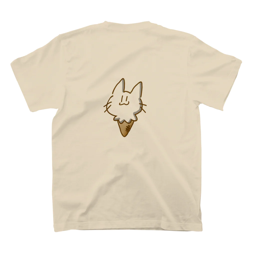 ホットなアイスのとけそうなねこ スタンダードTシャツの裏面