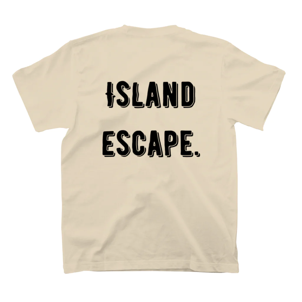 Island escape. のIsland escape logo. スタンダードTシャツの裏面