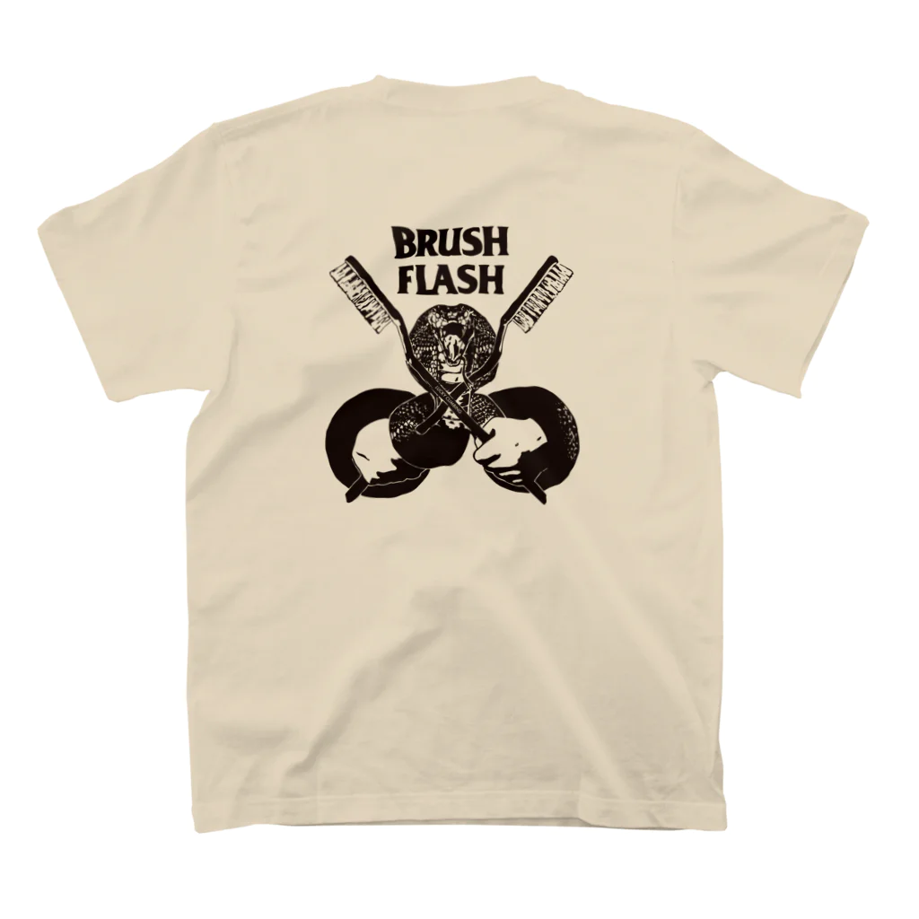 ラッキークライミングマンのBRUSH FLASH スタンダードTシャツの裏面