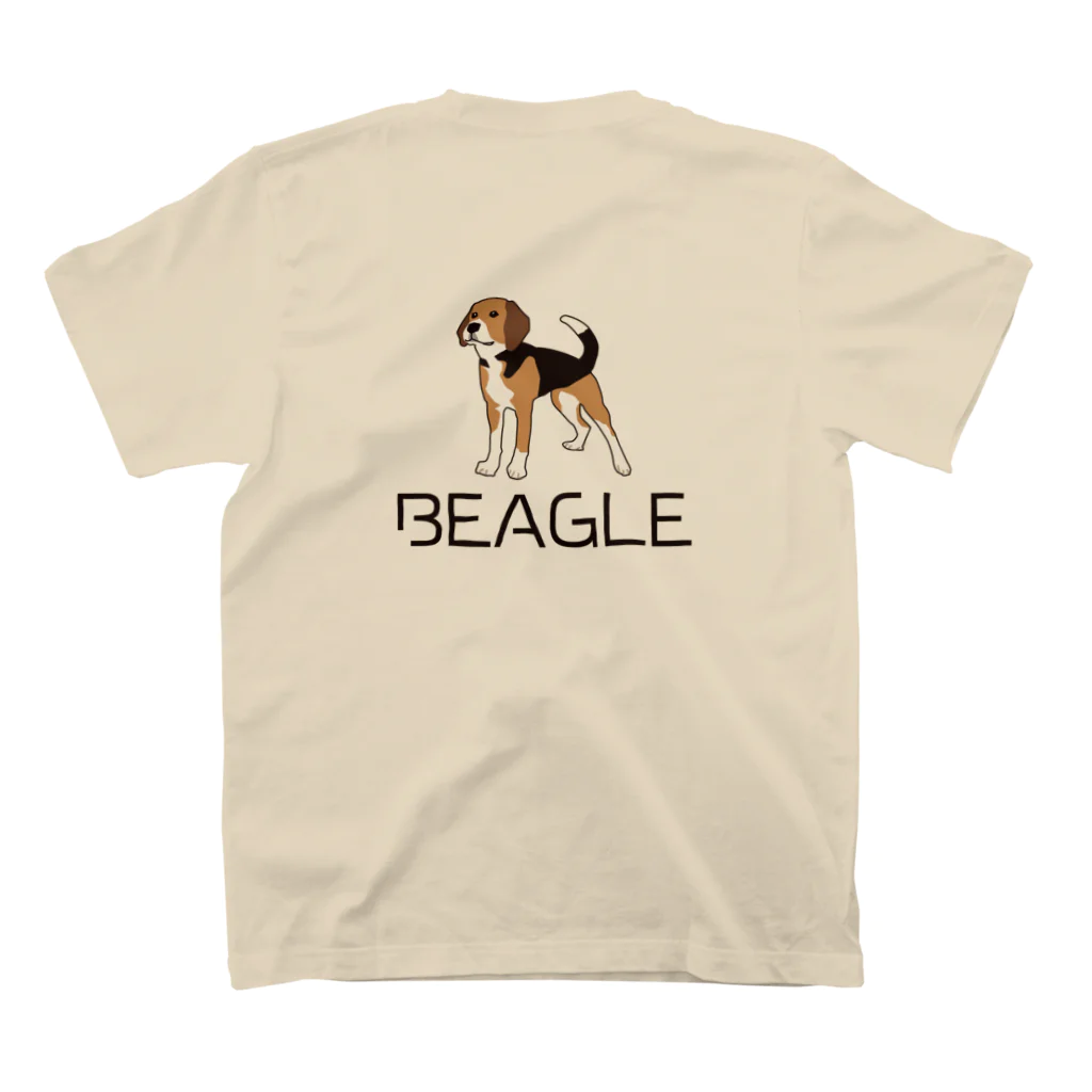 イラストカフェ（ビーグル）のBEAGLEロゴ＆イラスト スタンダードTシャツの裏面