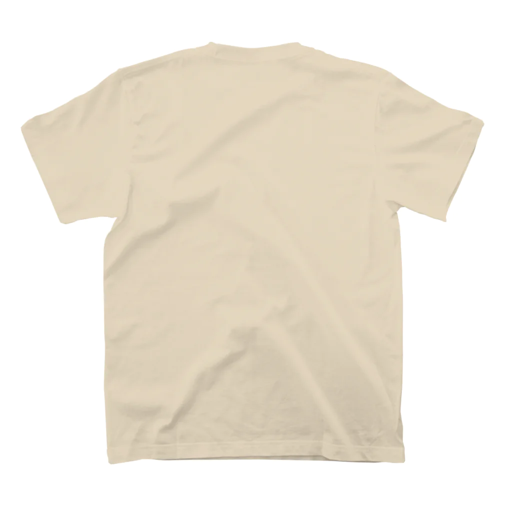 Tシャツ柄のTシャツ屋さんのTシャツ柄のTシャツ【茶色の線】【線画】【ワンポイントイラスト】【顔】 スタンダードTシャツの裏面