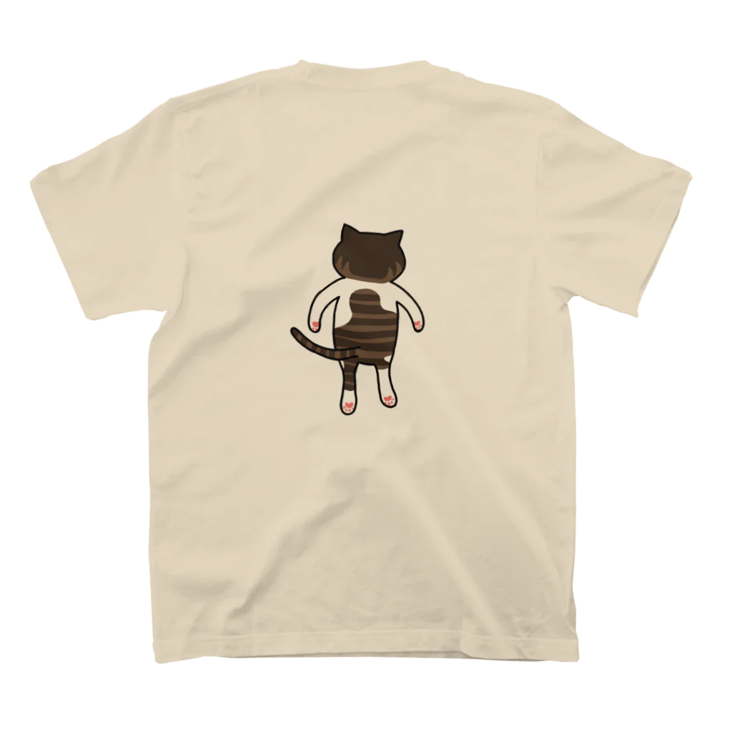 ねこのごまおはぎの新・ねこのごまおはぎ Regular Fit T-Shirtの裏面