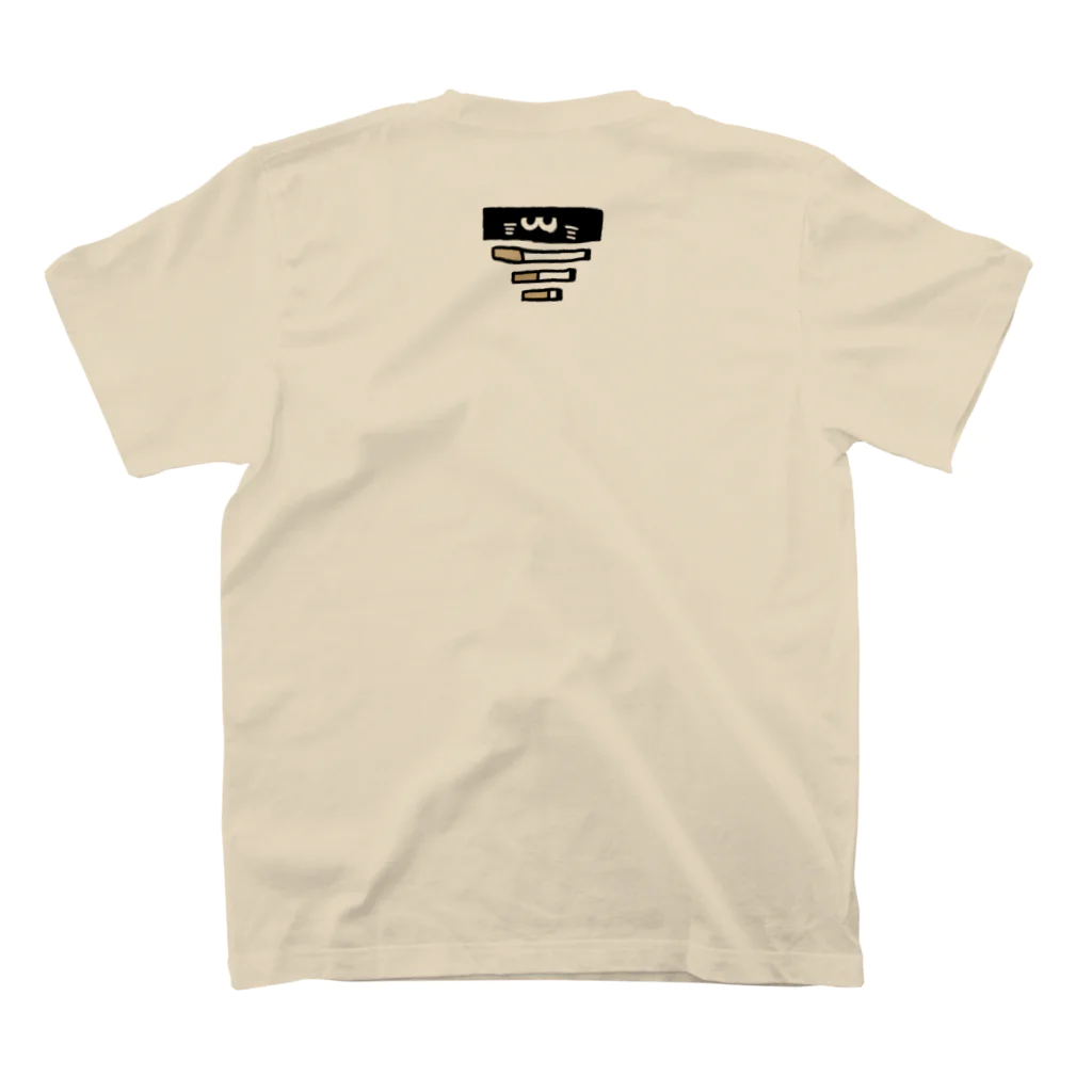 のりすけ/no riskの酒はノーリスクだと思ってる猫 Regular Fit T-Shirtの裏面