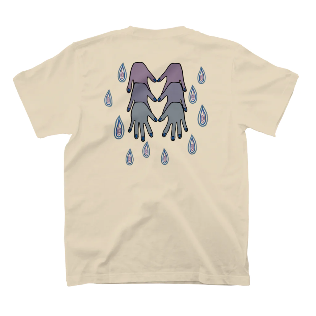 うめぼしととまととごはん。の【両面プリント】『雨』もわるくない。 Regular Fit T-Shirtの裏面