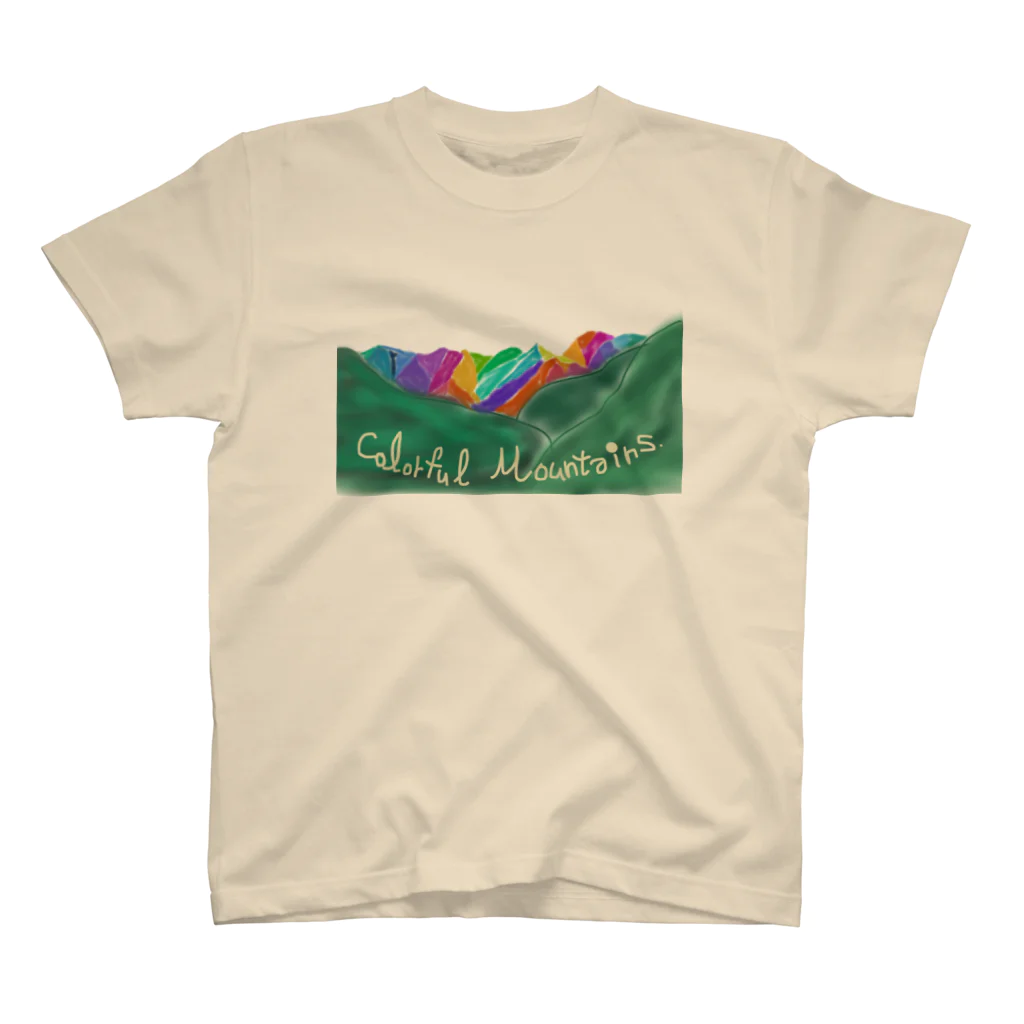 Lunannieのカラフルな山たち Regular Fit T-Shirt