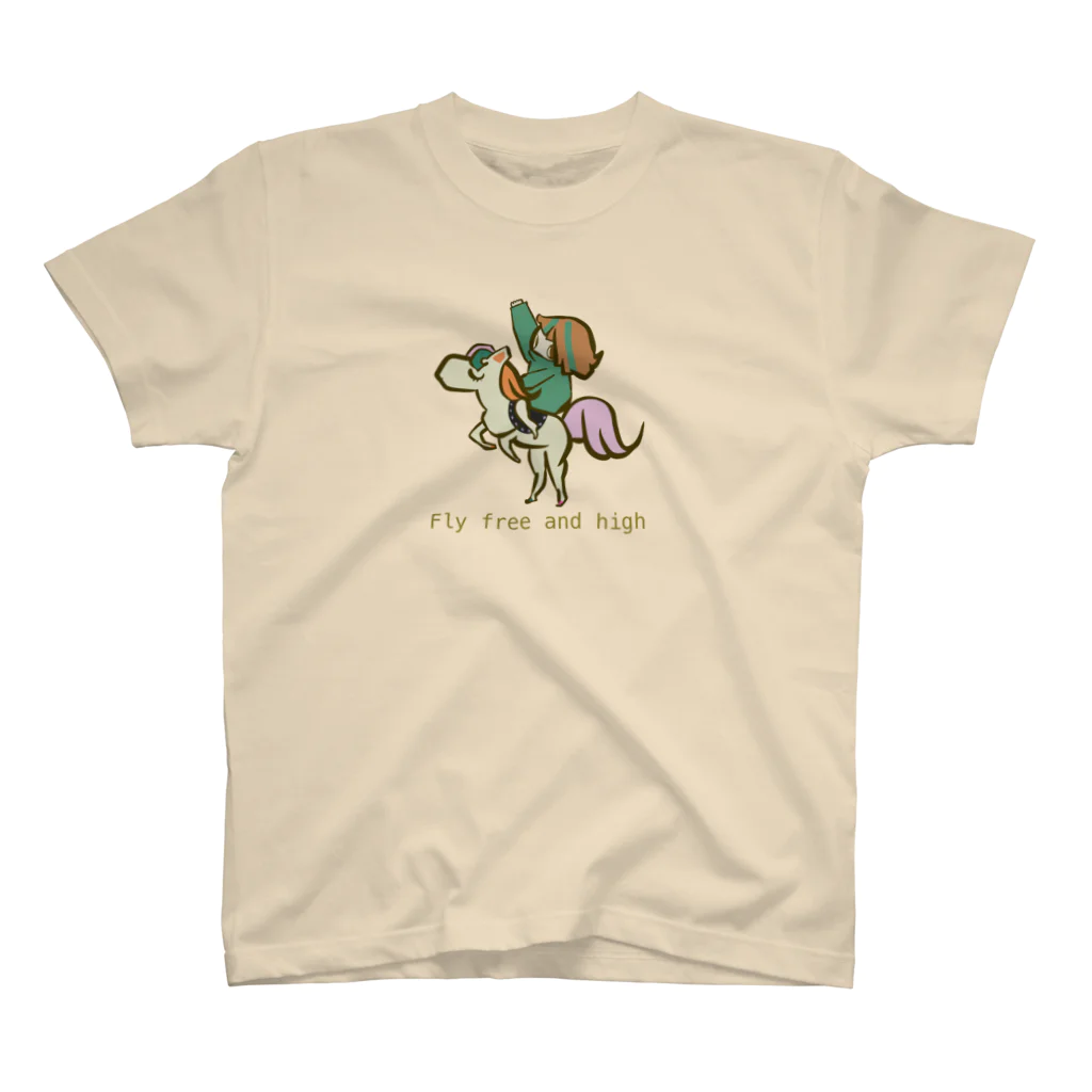 UNiCORNのユニコーンちゃんとルカ(グリーン) Regular Fit T-Shirt