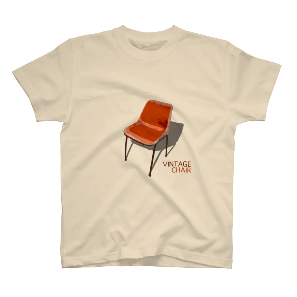 OSMWORKSのVINTAGE CHAIR ビンテージチェアレザーブラウン スタンダードTシャツ