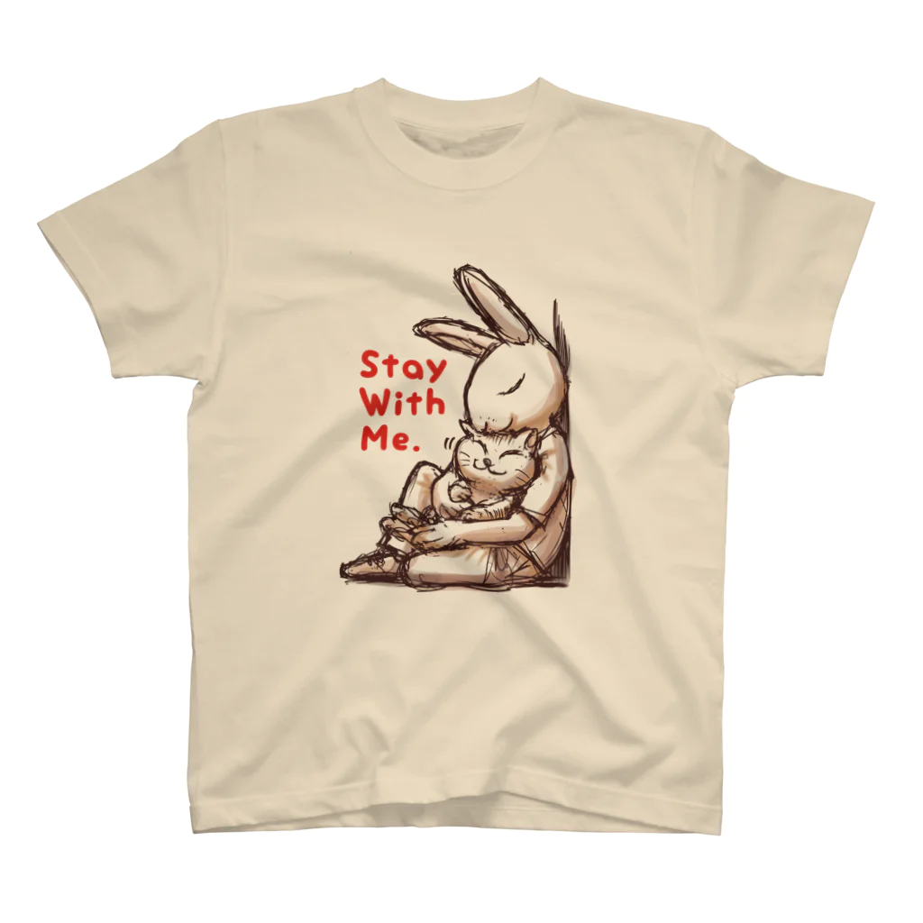 BeachBunnyのうさぎとねこ　Stay With Me スタンダードTシャツ