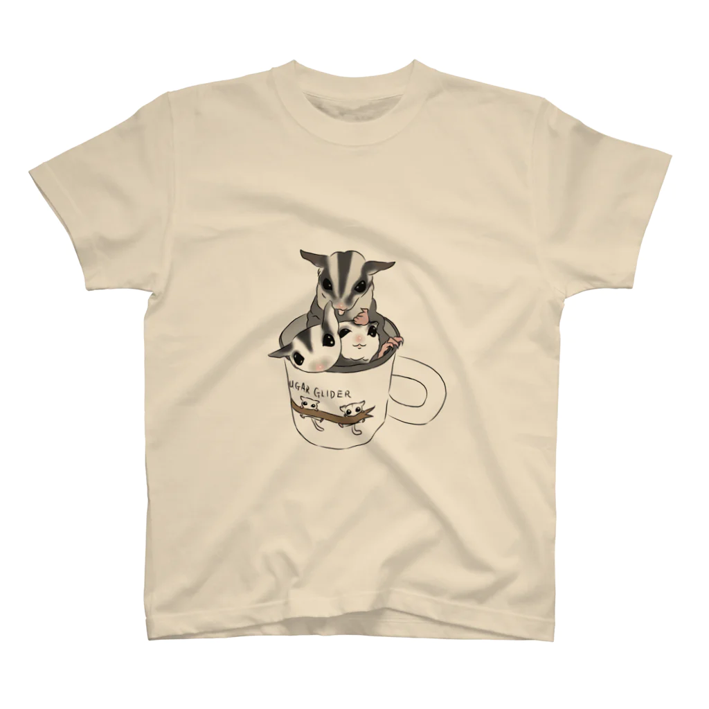 モモンガのしっぽのSugar gliders in a cup! ver.2 スタンダードTシャツ