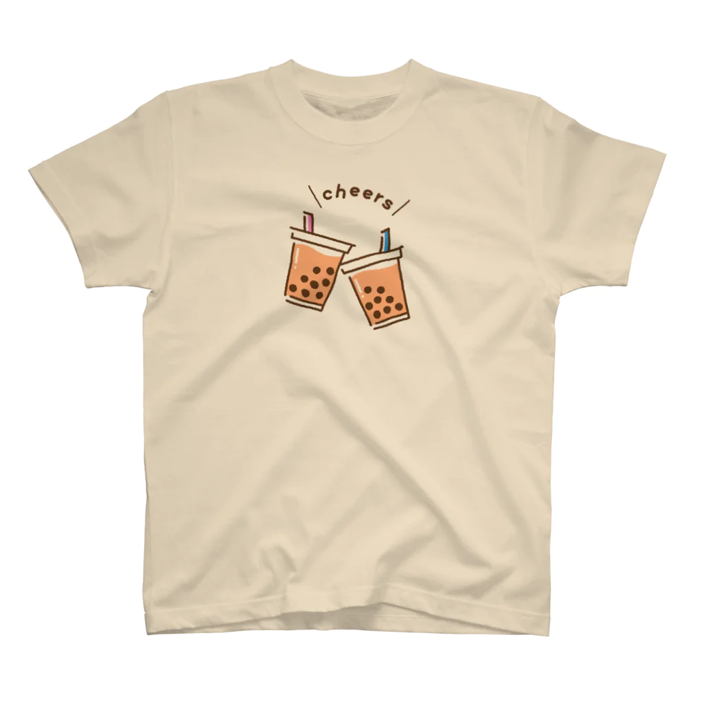 Mocha_and_Jackieのタピオカで「Cheers」 スタンダードTシャツ