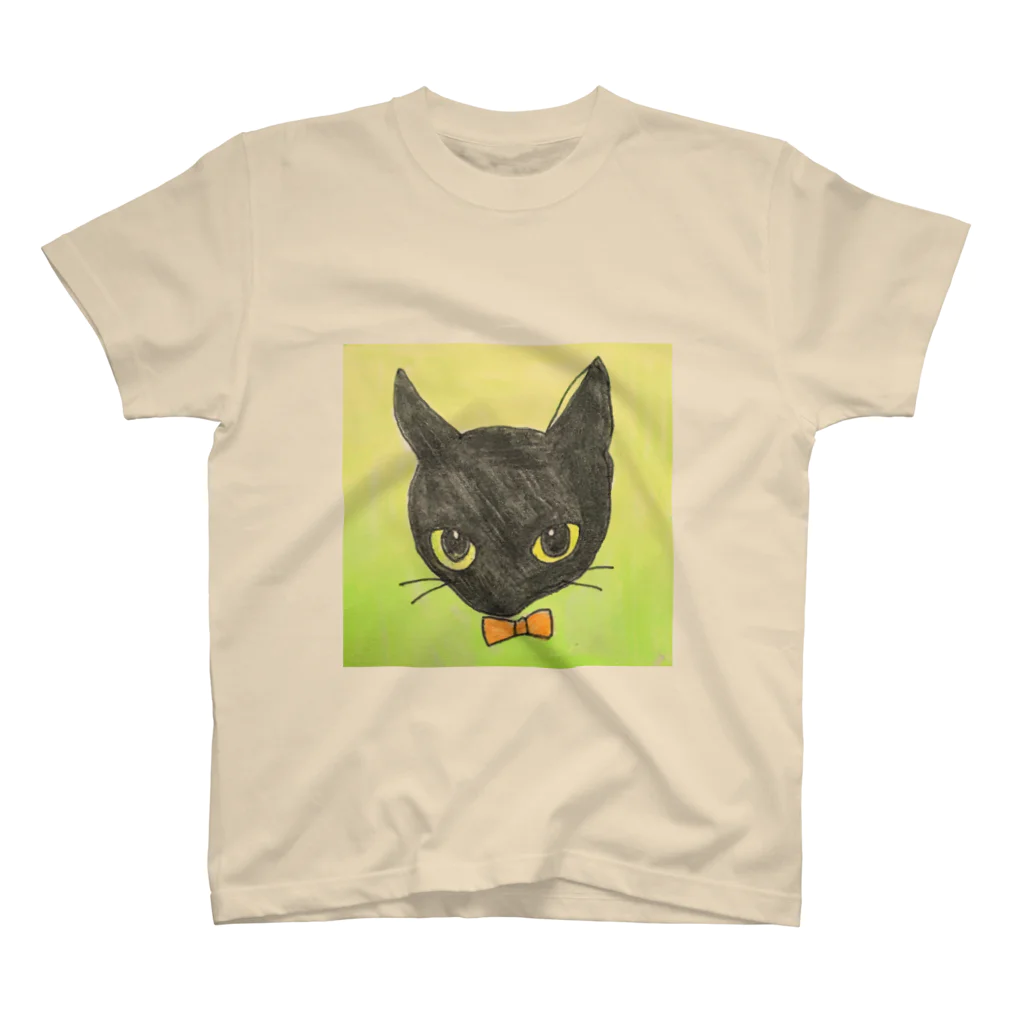 peperutの黒猫おめかし　 スタンダードTシャツ