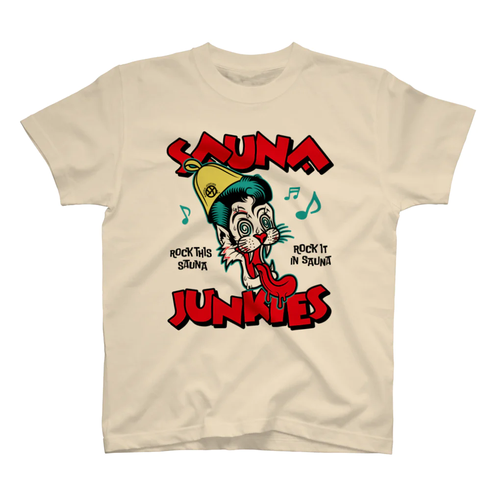 SAUNA JUNKIES | サウナジャンキーズのSAUNNER CATS（淡色） スタンダードTシャツ