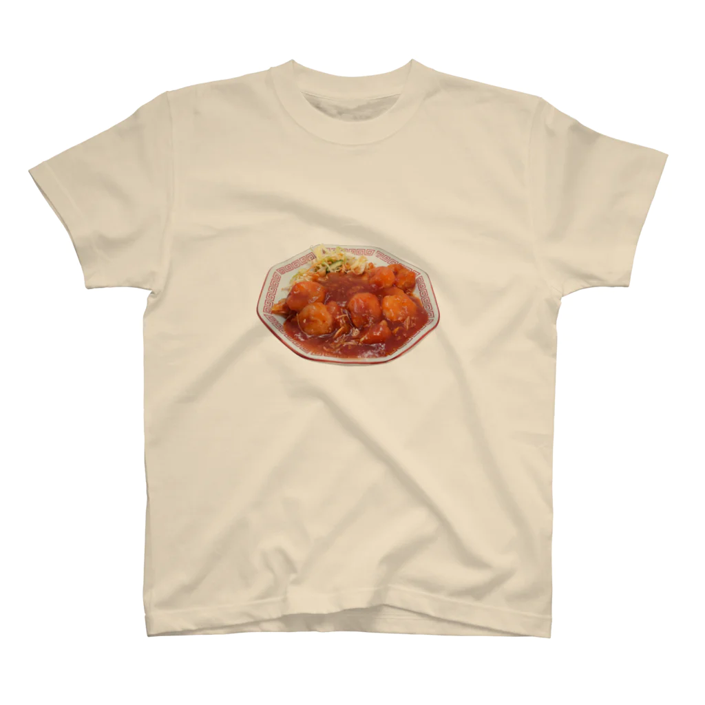 メシテロタイプ（飯テロTシャツブランド）のエビチリ（虾辣椒） Regular Fit T-Shirt