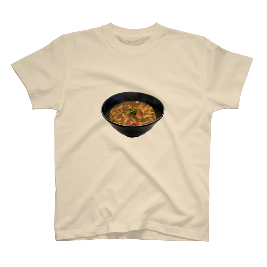 メシテロタイプ（飯テロTシャツブランド）のカレーうどん スタンダードTシャツ