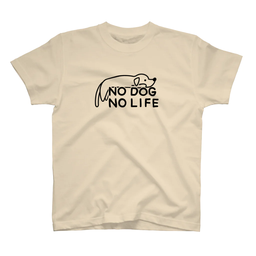 ぽぴーぴぽーのNO DOG NO LIFE  スタンダードTシャツ
