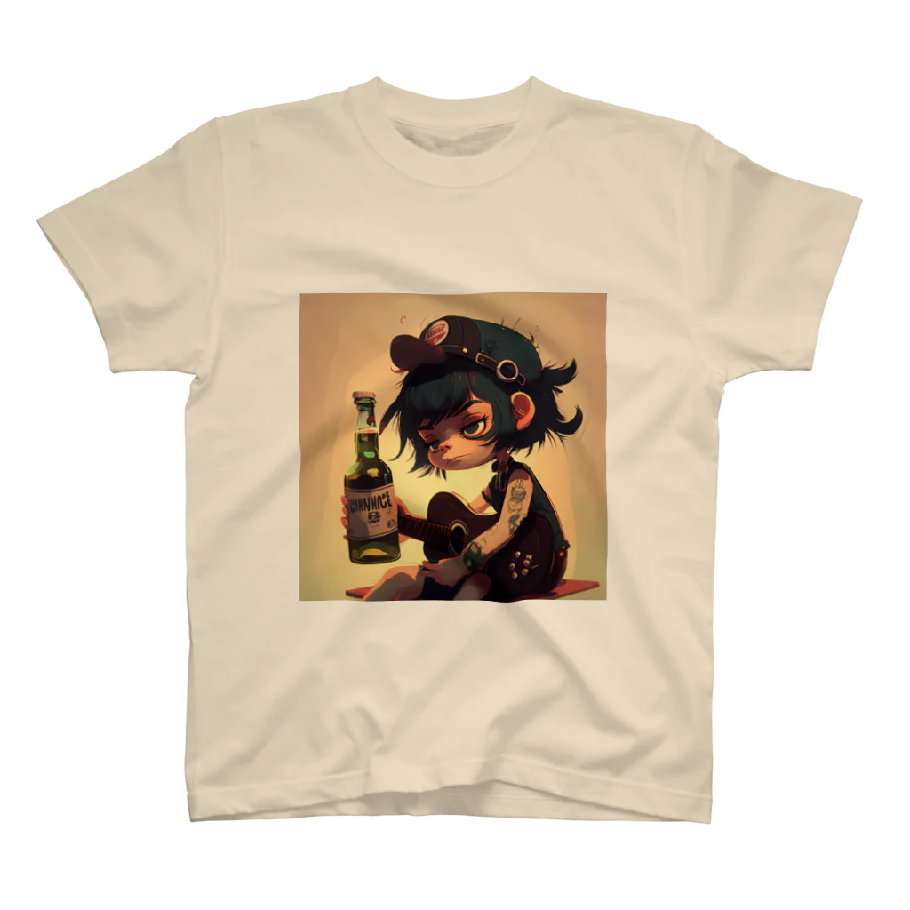 Kins.のa kid with the guitar スタンダードTシャツ