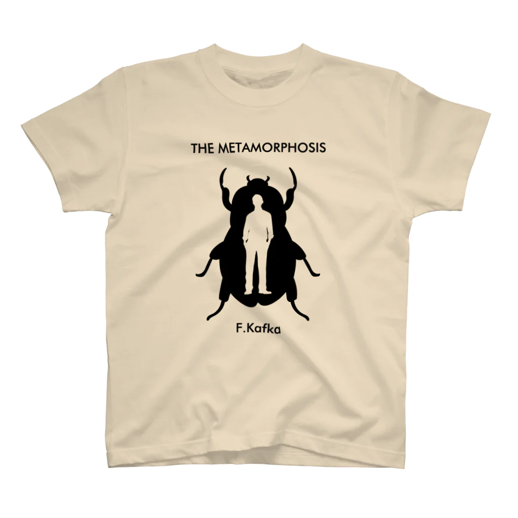 文豪館の変身（フランツ・カフカ）the Metamorphosis・文豪・文学・文字黒 スタンダードTシャツ