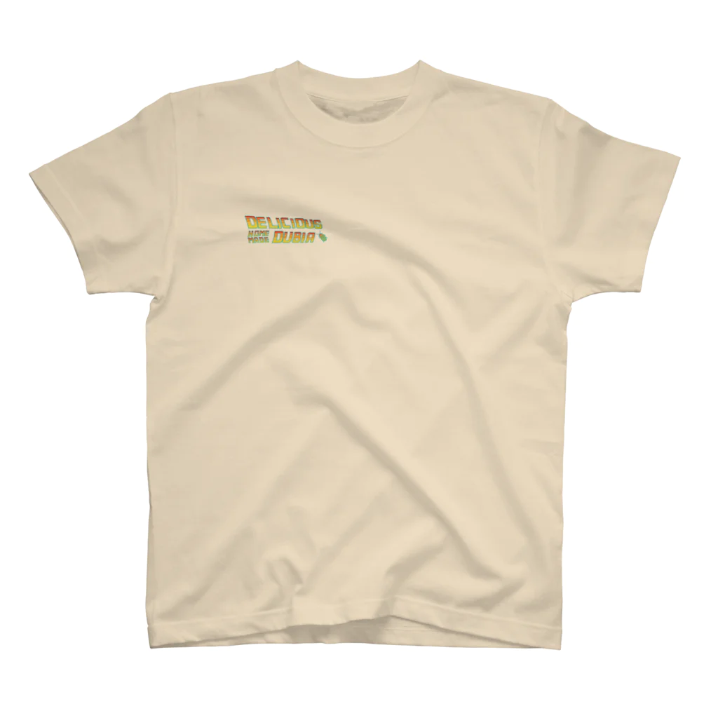 トカゲとカエルの異種混合CREW【デリシャスデュビア】のDelicious_Dubia logo スタンダードTシャツ