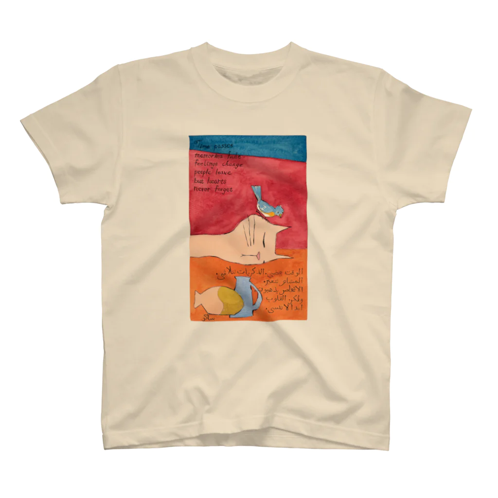 sacco_in offical goodsのThe Cat with a Bird スタンダードTシャツ