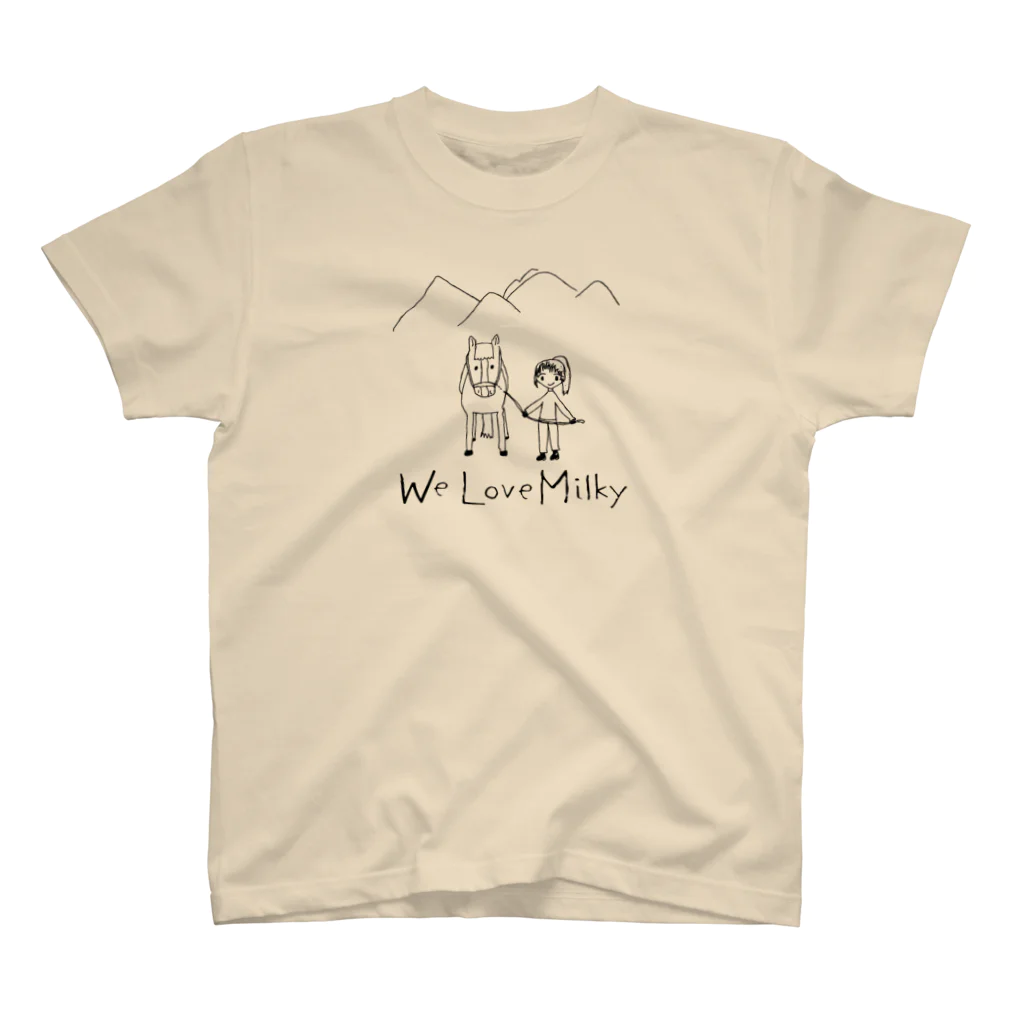 うまやさんのWe Love Milky Regular Fit T-Shirt