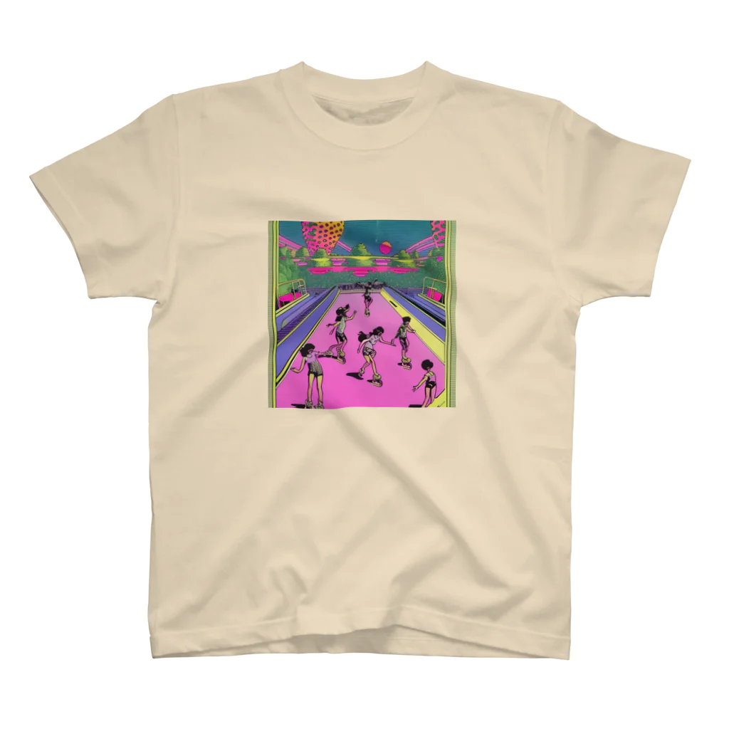 gizumoartの☆満月のスケートリンクcolor☆ スタンダードTシャツ