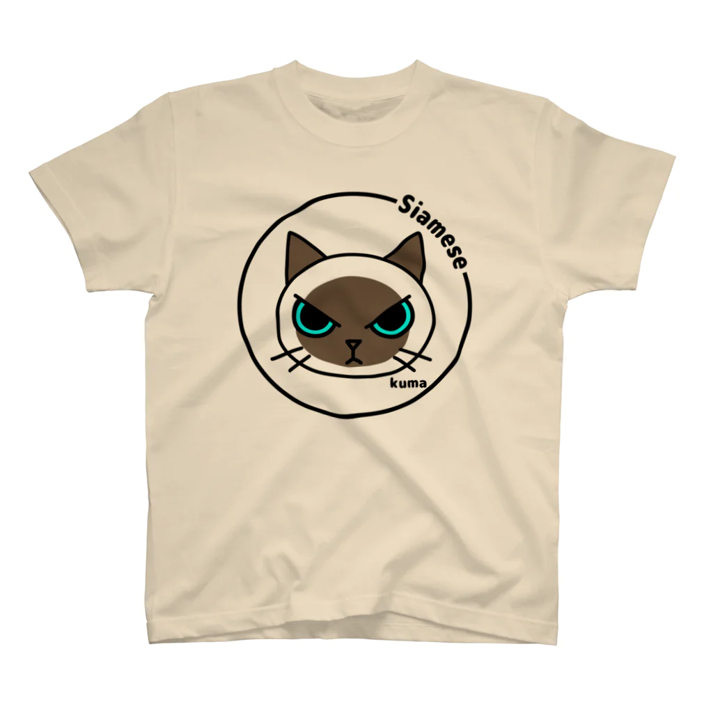 mkumakumaのシャムネコ スタンダードTシャツ