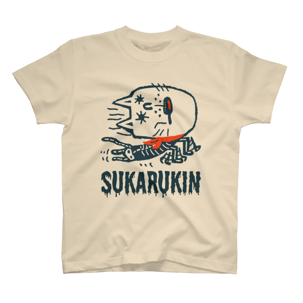 tunのSUKARUKIN "テケテケにゃ〜" スタンダードTシャツ