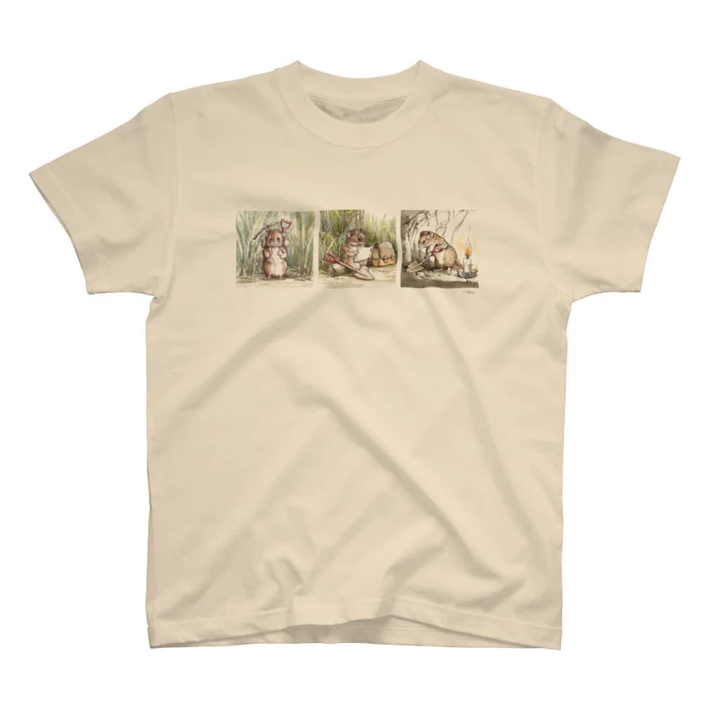 Mika ＠hammytouchの70前面プリント_3コマ『たからさがし』 スタンダードTシャツ