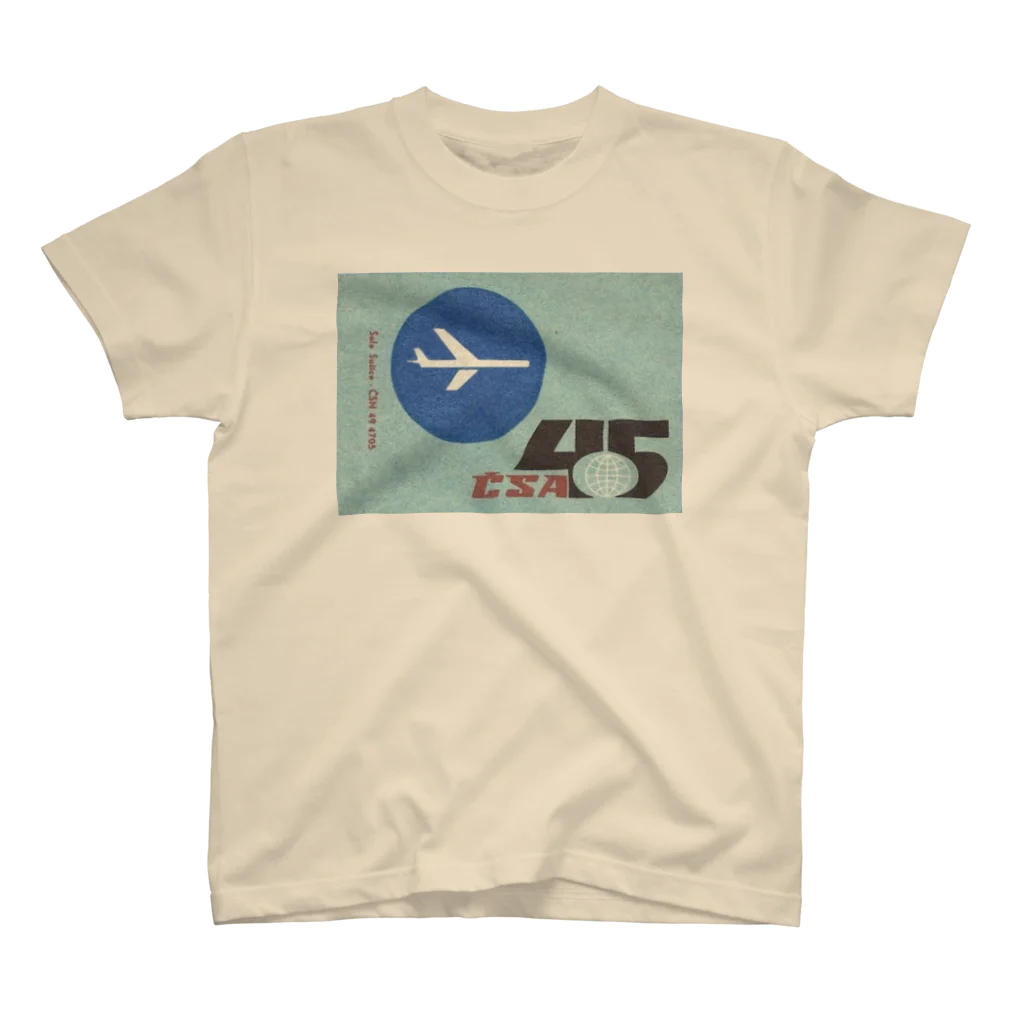 YS VINTAGE WORKSのチェコ マッチ箱 チェコ航空　CSA 45周年 1968年 スタンダードTシャツ