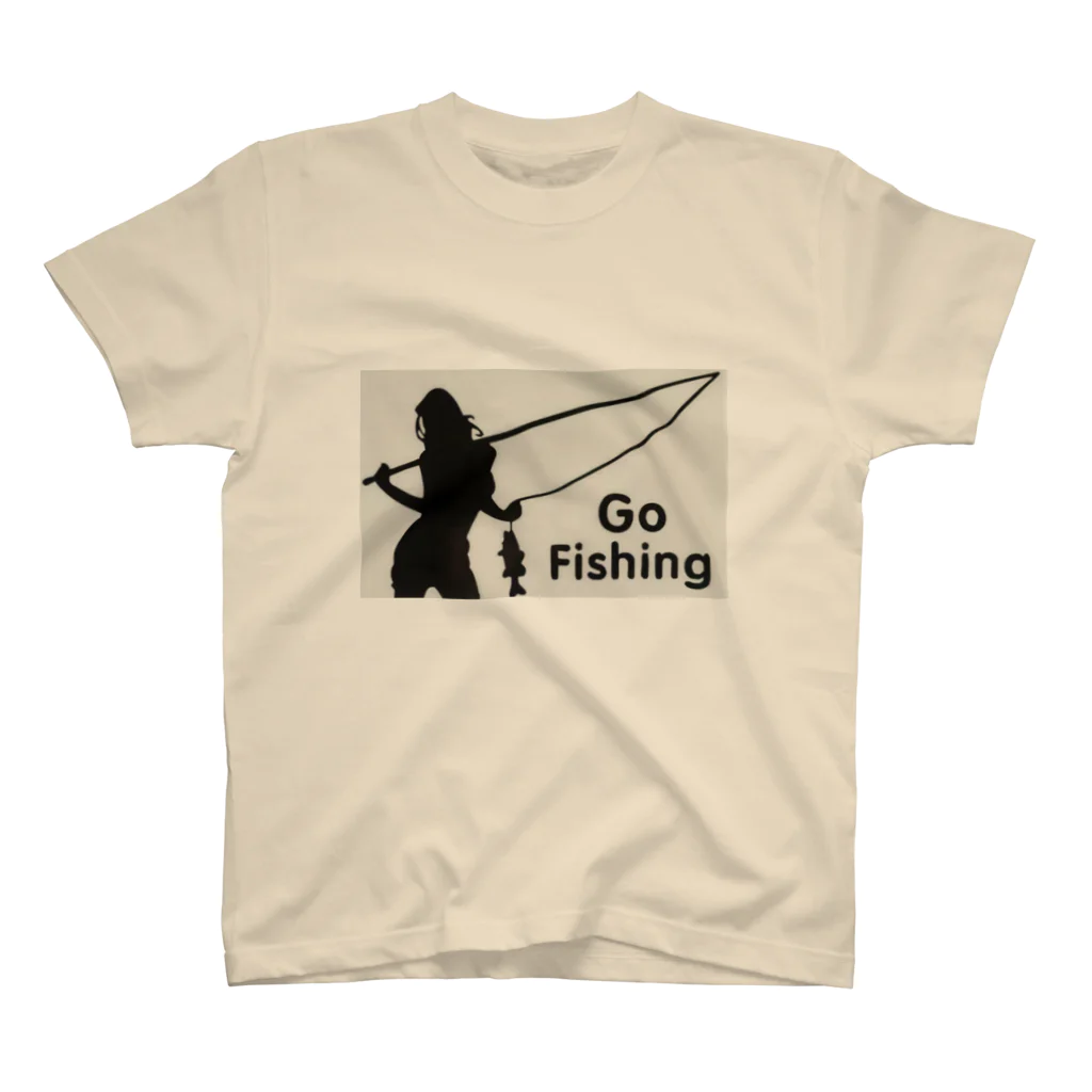 No Fishing No Life の釣り女子 Regular Fit T-Shirt