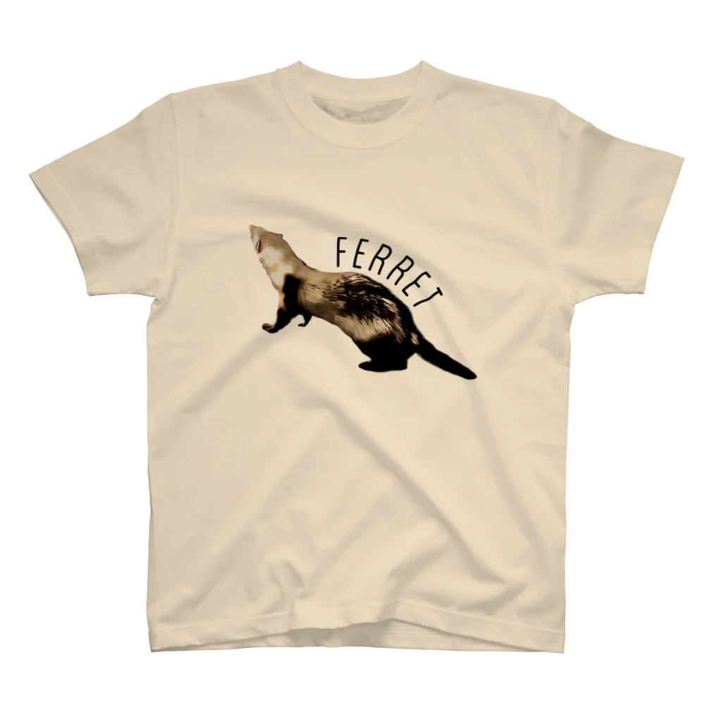 いたちでぐでぐ*のferret Regular Fit T-Shirt