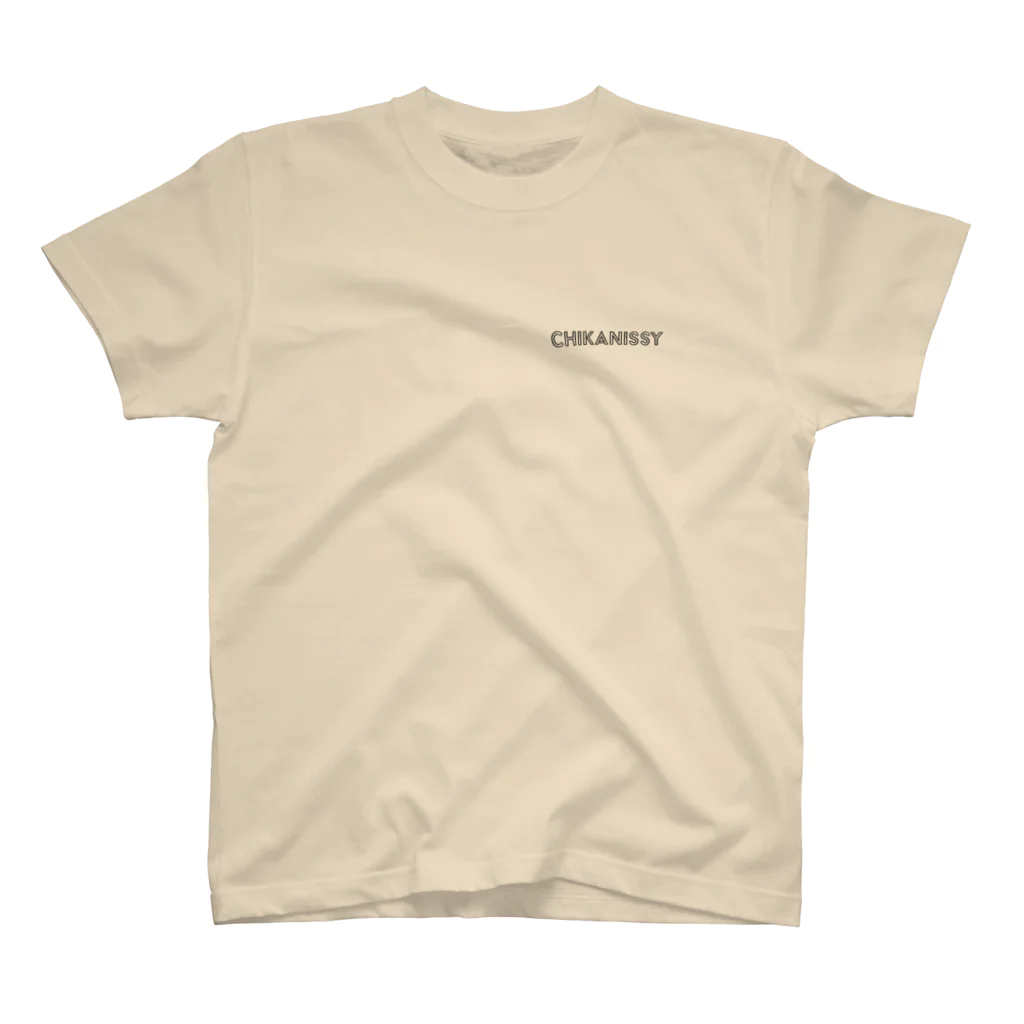 CHIKA＆NISSYのロゴTうさぎバックP スタンダードTシャツ