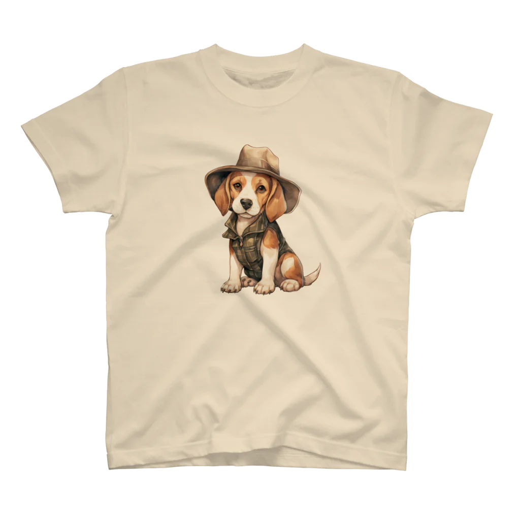 sakusakudの旅する犬 Regular Fit T-Shirt