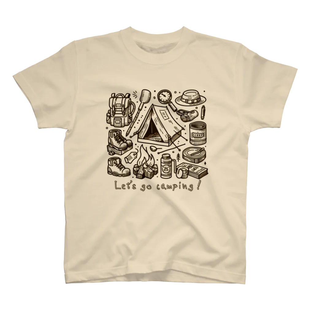 南国のキャンプに行こう！【Let's go camping!】 Regular Fit T-Shirt