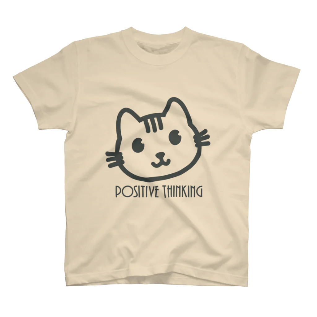 PT @ key-_-bouのポジティブ猫 ４代目 スタンダードTシャツ