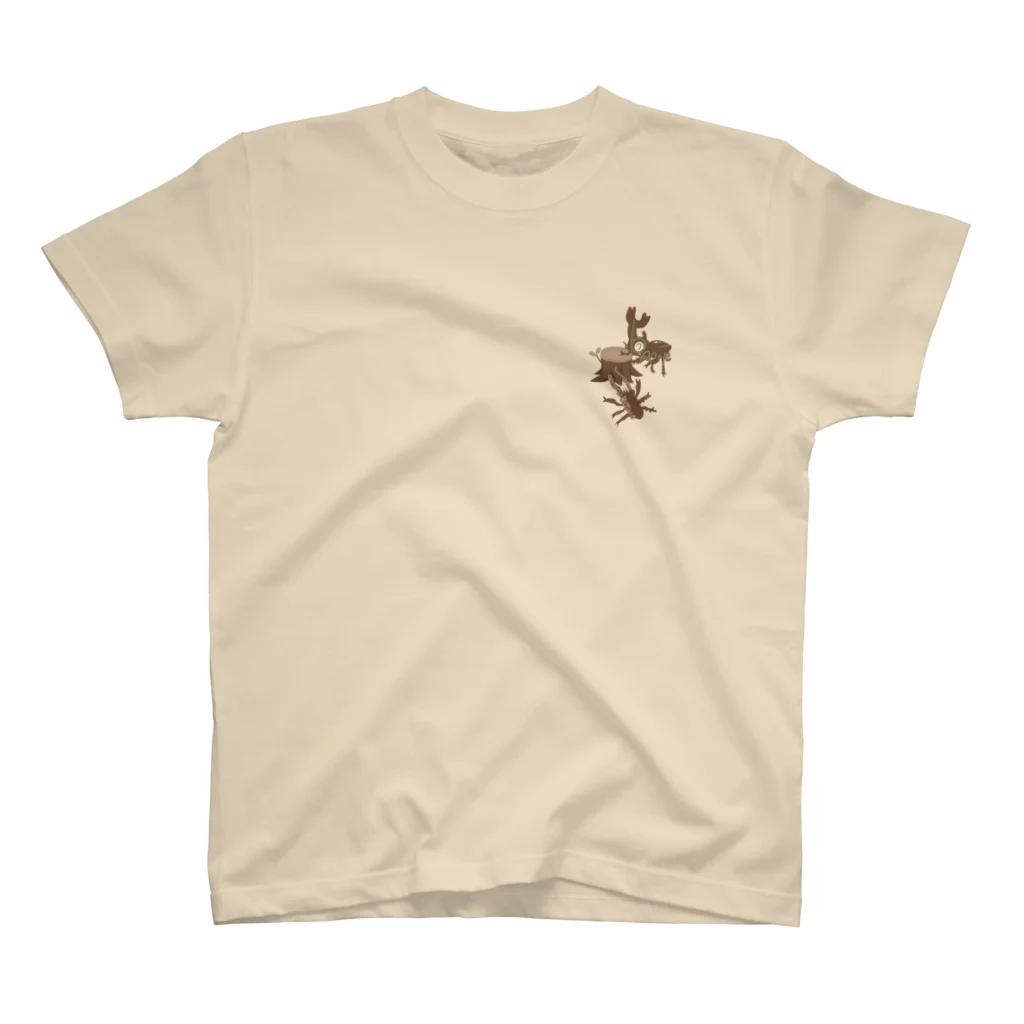 親子設計 CHIiKu MOJi『知育文字』の昆虫 スタンダードTシャツ