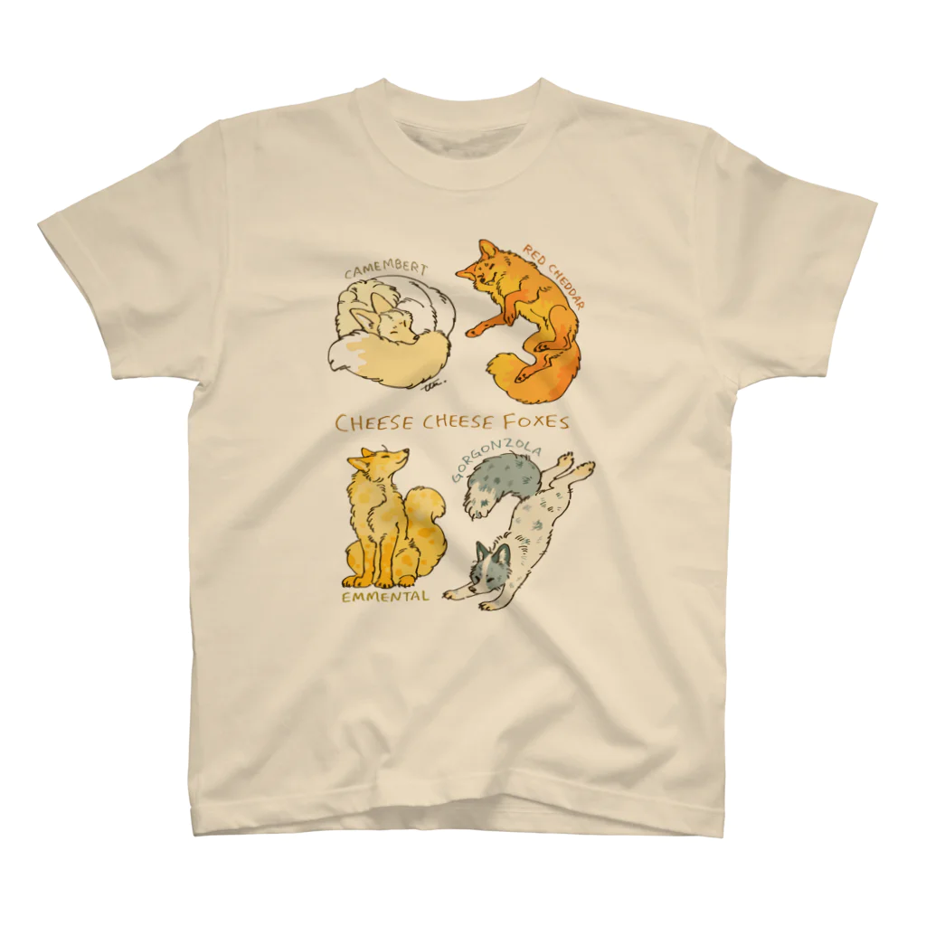 タタナ幻獣館のCHEESE CHEESE FOXES スタンダードTシャツ