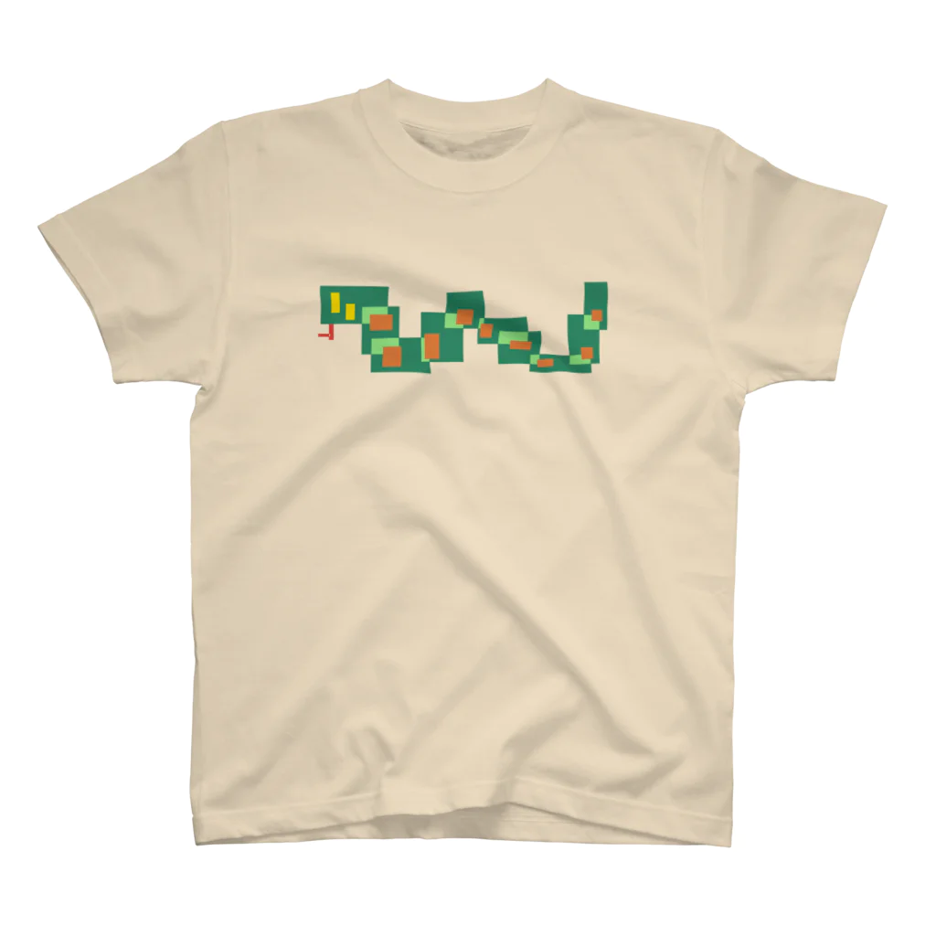 むなげのsquareスネークくん Regular Fit T-Shirt