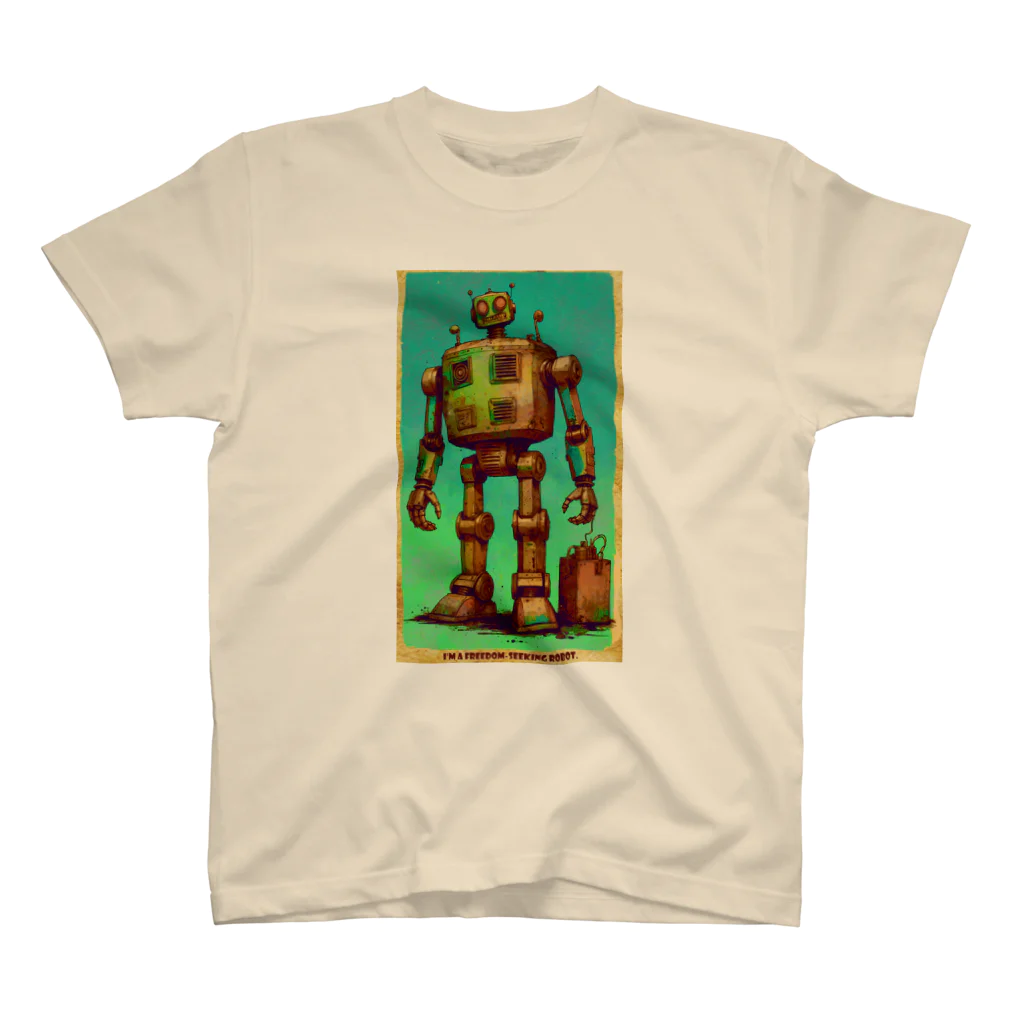 mirinconixの自由を求めるレトロなガラクタロボットくん Regular Fit T-Shirt