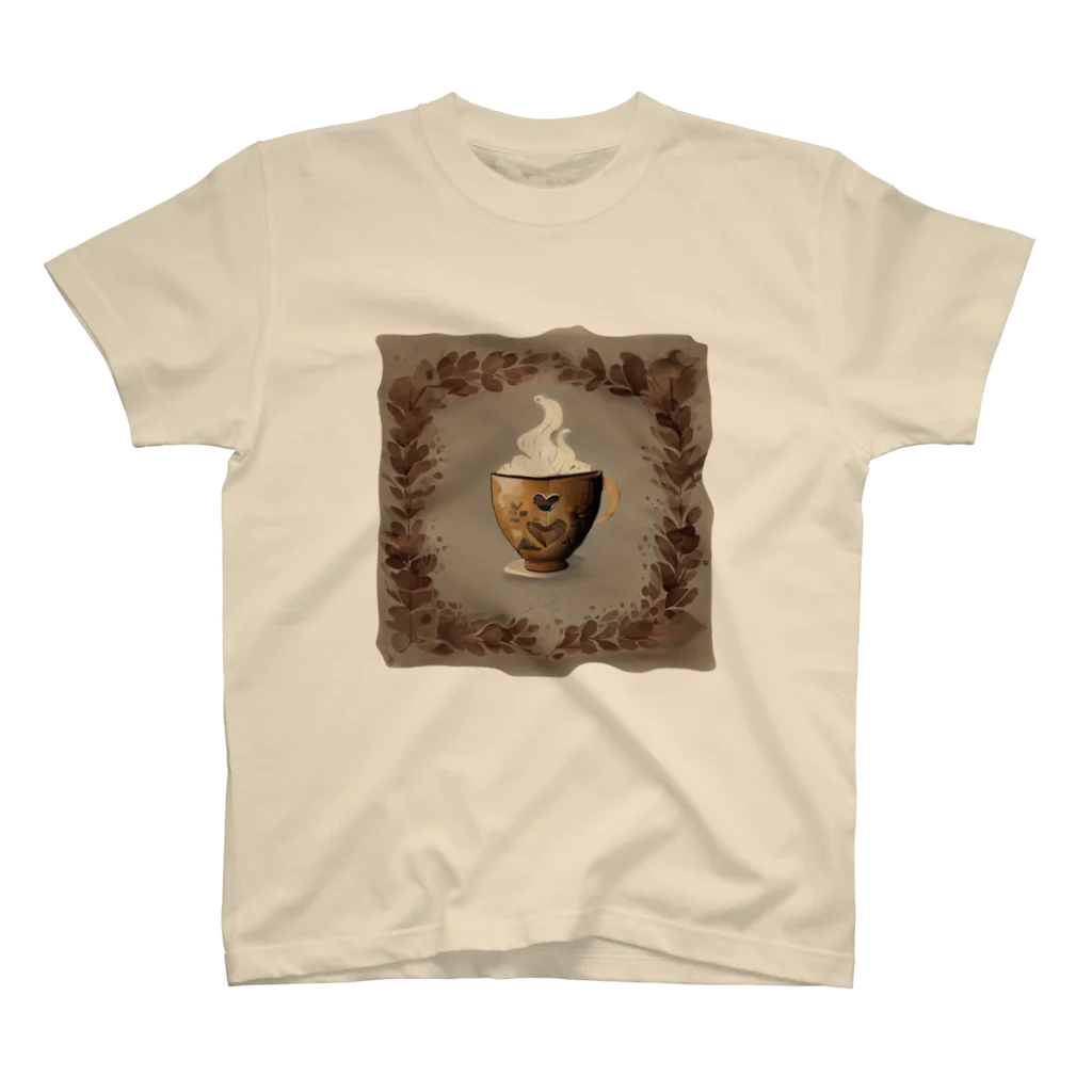 leisurely_lifeのA richly decorated coffee-inspired T-shirt design スタンダードTシャツ