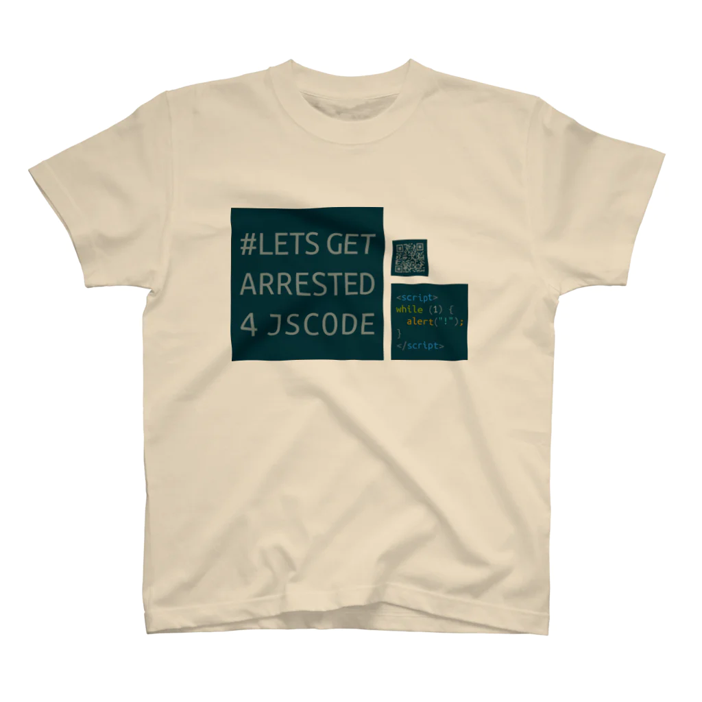 blanktar.jpの#letsgetarrested4jscode スタンダードTシャツ