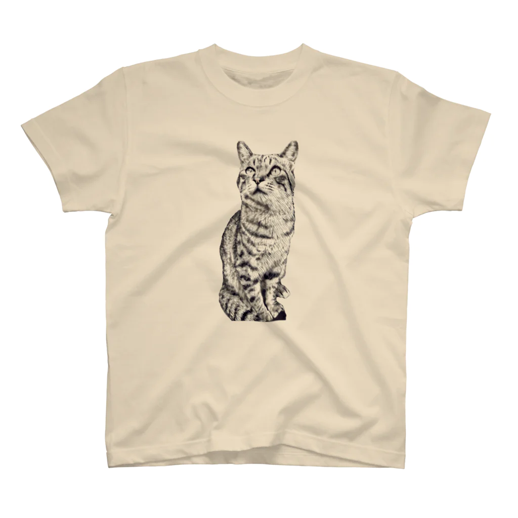 ちばっちょ【ち畳工房&猫ねこパラダイス】のトラ猫トラ君 スタンダードTシャツ
