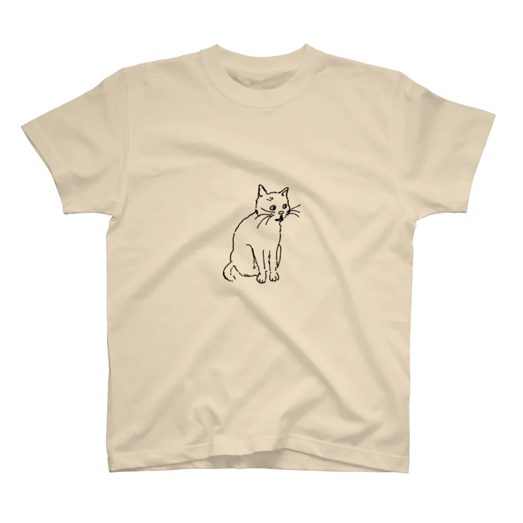 __courage46のくろねこもんちゃん(スケッチ) スタンダードTシャツ