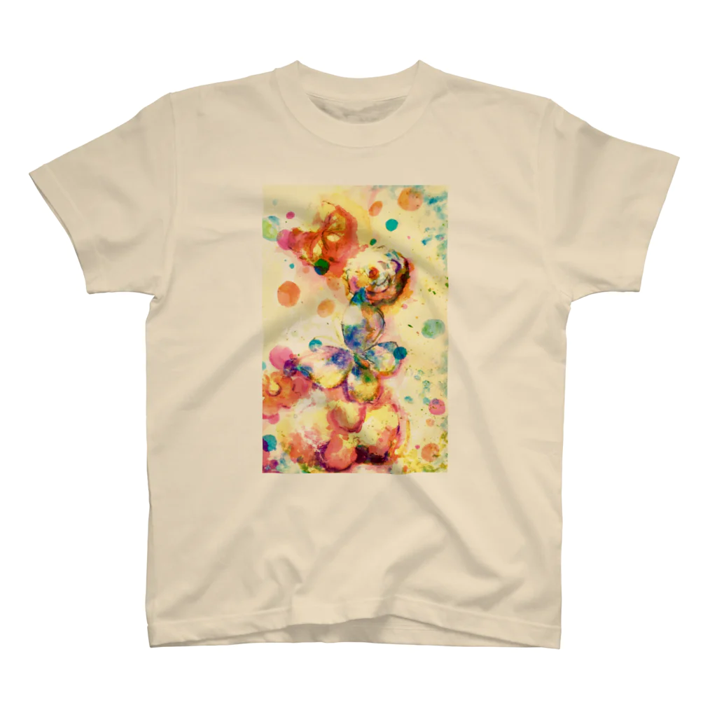 yuu_loveの花と蝶 スタンダードTシャツ