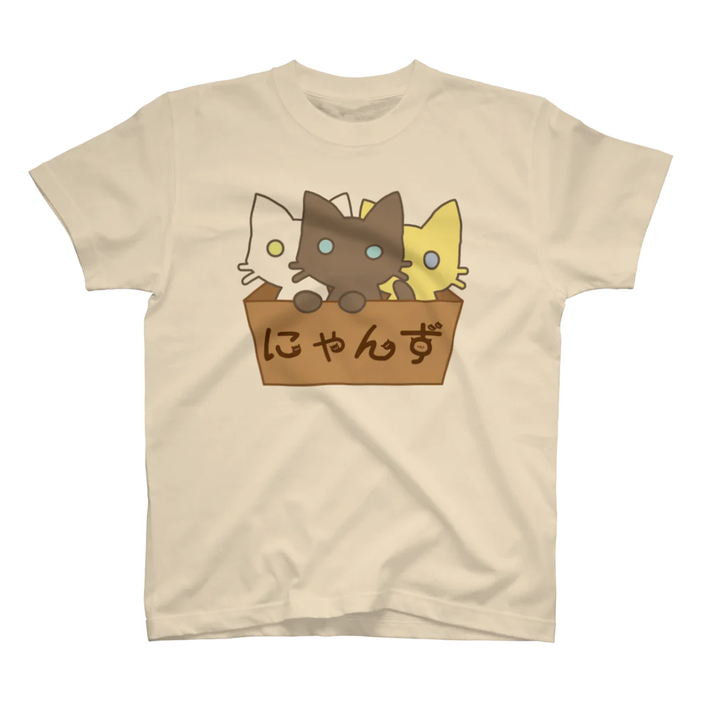 ルナ２で行こうのにゃんず 片面 スタンダードTシャツ