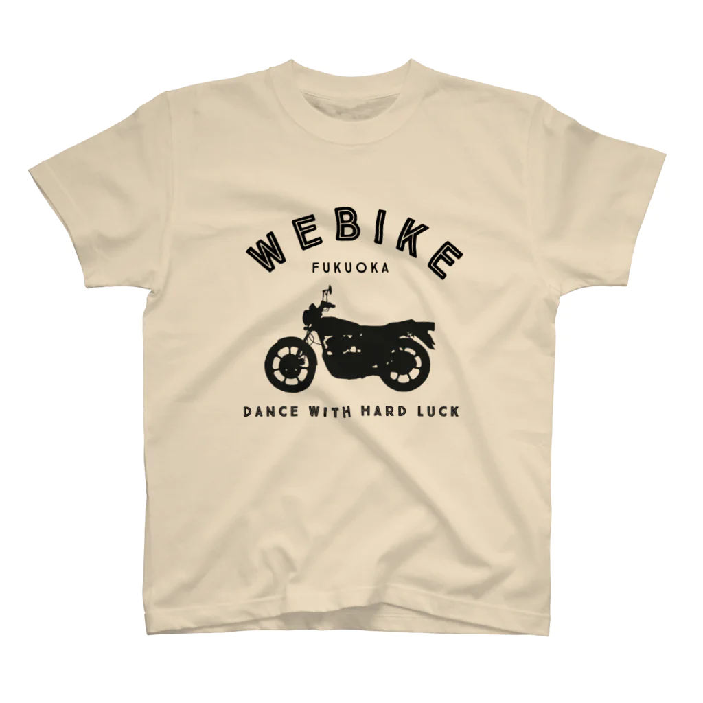 tetsyameowのWEBikeマブダチモデルフロントプリント（黒） スタンダードTシャツ